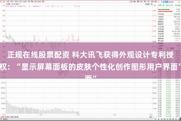 正规在线股票配资 科大讯飞获得外观设计专利授权：“显示屏幕面板的皮肤个性化创作图形用户界面”