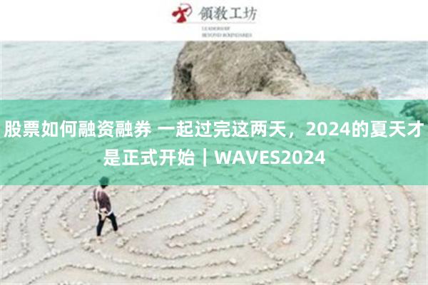 股票如何融资融券 一起过完这两天，2024的夏天才是正式开始｜WAVES2024