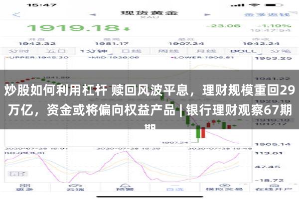 炒股如何利用杠杆 赎回风波平息，理财规模重回29万亿，资金或将偏向权益产品 | 银行理财观察67期