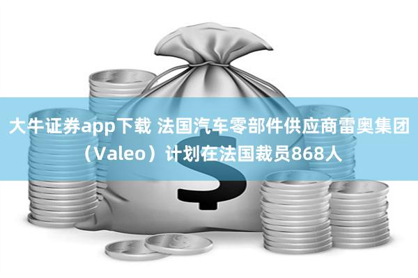 大牛证券app下载 法国汽车零部件供应商雷奥集团（Valeo）计划在法国裁员868人